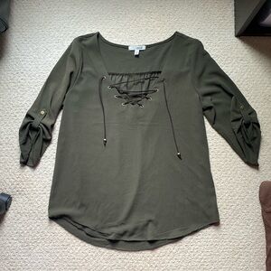 Olive green blouse